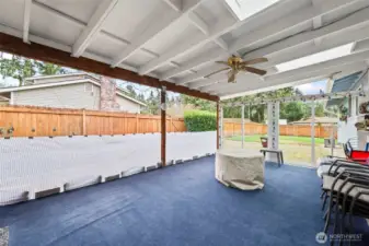covered patio off the family room