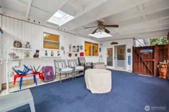 Covered patio off the family room