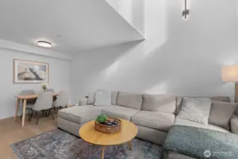 A large enough living space for a sectional!