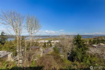 Views looking straight east from the main floor deck