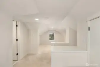 upstairs bedroom (bathroom not pictured) virtually unstaged