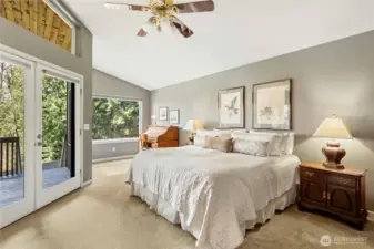 The master bedroom is the perfect sanctuary - spacious and well appointed, with access to the deck.