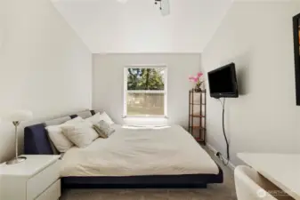 The third bedroom can easily accommodate a king sized bed.