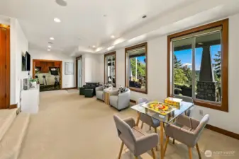 Lower level family room.  All new carpet and pad throughout the home.  New interior fresh paint!  This space is great for gaming and playroom style.