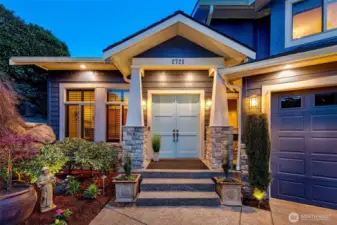 Wonderful lighting throughout the landscaping.  Deadend street for privacy and no traffic.  2 car garage with additional parking in driveway and at deadend.