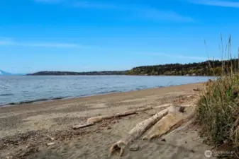 Community and Public beach access just at the bottom of the hill.  Easy walking distance. You can put your paddle board in the water here.  Hidden gem here at Three Tree Point.