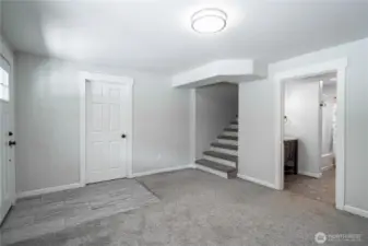 Downstairs living space