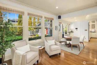 Huge windows to let in the western sun and flood the home with light.