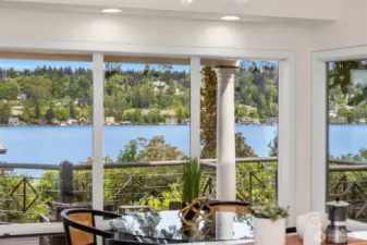 Eagles nest and perch and can be seen right out these very windows.