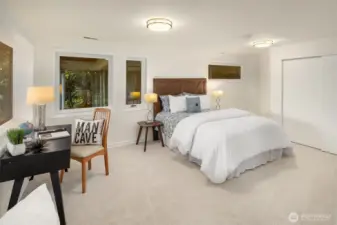 Escape to this Lower-level guest suite with numerous windows allowing the sunlight to stream into the space.