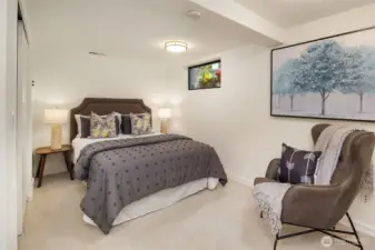 Its time for bed! This spacious room is perfect