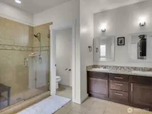 Double sink vanity.
