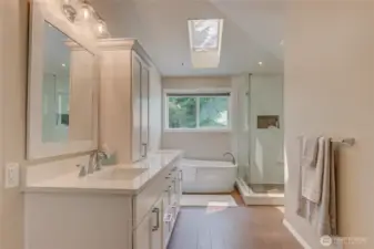 Grand updated primary bathroom