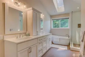 Heated floors bathed in sun from above