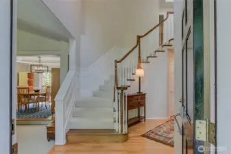 Your guests are greeted by the grand foyer
