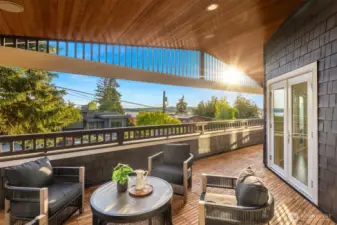 Main house covered outdoor living space
