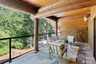Private deck off the primary