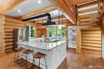 Room for a full-size Sub Zero fridge & freezer, plus tons of storage space
