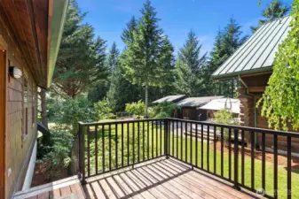 Looking towards to back of the property from the rec room deck