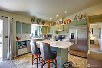 kitchen w/eating space and stainless-steel appliances