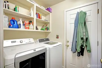 laundry room off garage
