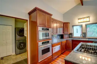 Gourmet kitchen.