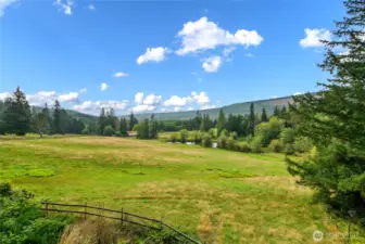 View from deck of Geo Dome home