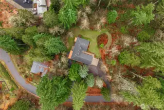 Over 3/4 of an acre of privacy, extra parking, two driveways and a greenbelt on one side with creek that you can hear from your home.