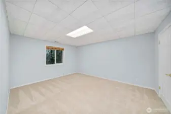 Large bedroom #4 downstairs has a walk in closet and access to the updated 3/4 bath.