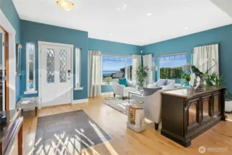 Views of the water and mountains