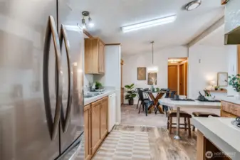 Brand new French door refrigerator is included with the home!