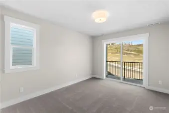 1st Bedroom upstairs with Small deck