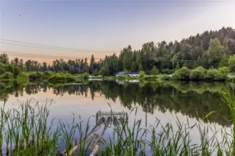 Community lake offers boating, swimming, fishing for residents