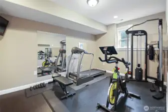 Flex space is perfect for work out area, meditation space, or another office.