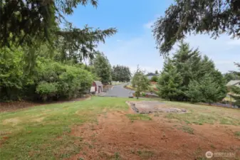 View of the property from one end looking up the driveway.