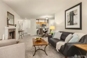 Open-concept living space.