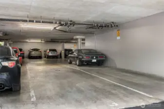 Covered parking garage spot #73.