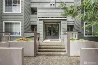 Front entry to the building.