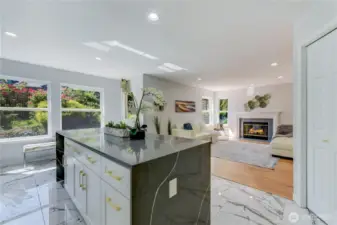 Open Design, Kitchen, Eating and Family room. Open concept.