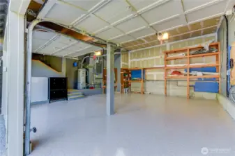 Newly painted garage floor.