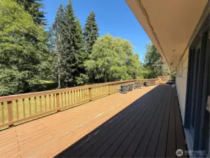 Large deck for grilling and lounging