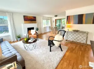 Circular floor plan in this split-level home.
