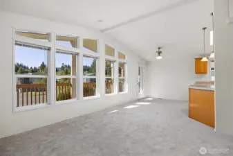 Lots of large windows to bring in good light