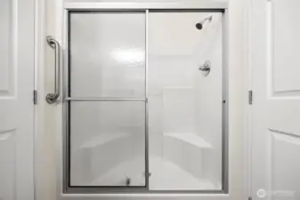 Shower in guest bathroom