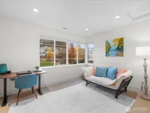 Secondary Bedroom shown as den.