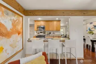 Cozy bar stool seating