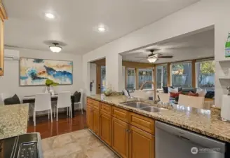 Views to dining and great room