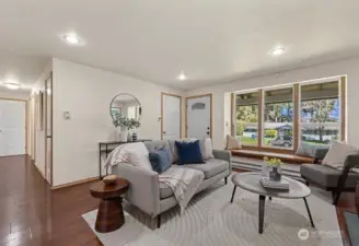 Living room leads to hallway