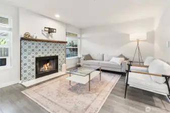 Wood burning fireplace, maintained by the HOA, makes cooler seasons cozier!