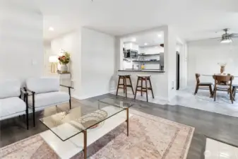 Open concept living area allows for easy entertaining or together time.